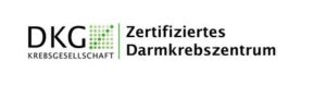 Logo der Deutschen Krebs Gesellschaft "Zertifiziertes Darmkrebszentrum"